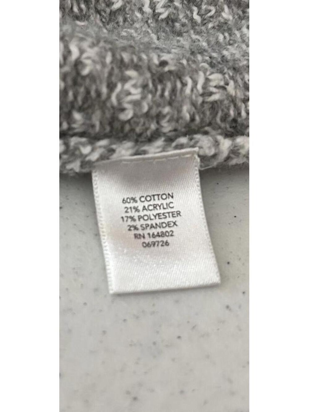 CJ Banks Pullover Sweater Womens 3X Gray And White Soft Feeling Woven Pattern - Picture 6 of 9
